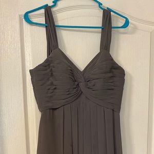 Azazie Kaitlynn Steel Grey Dress - Size 4